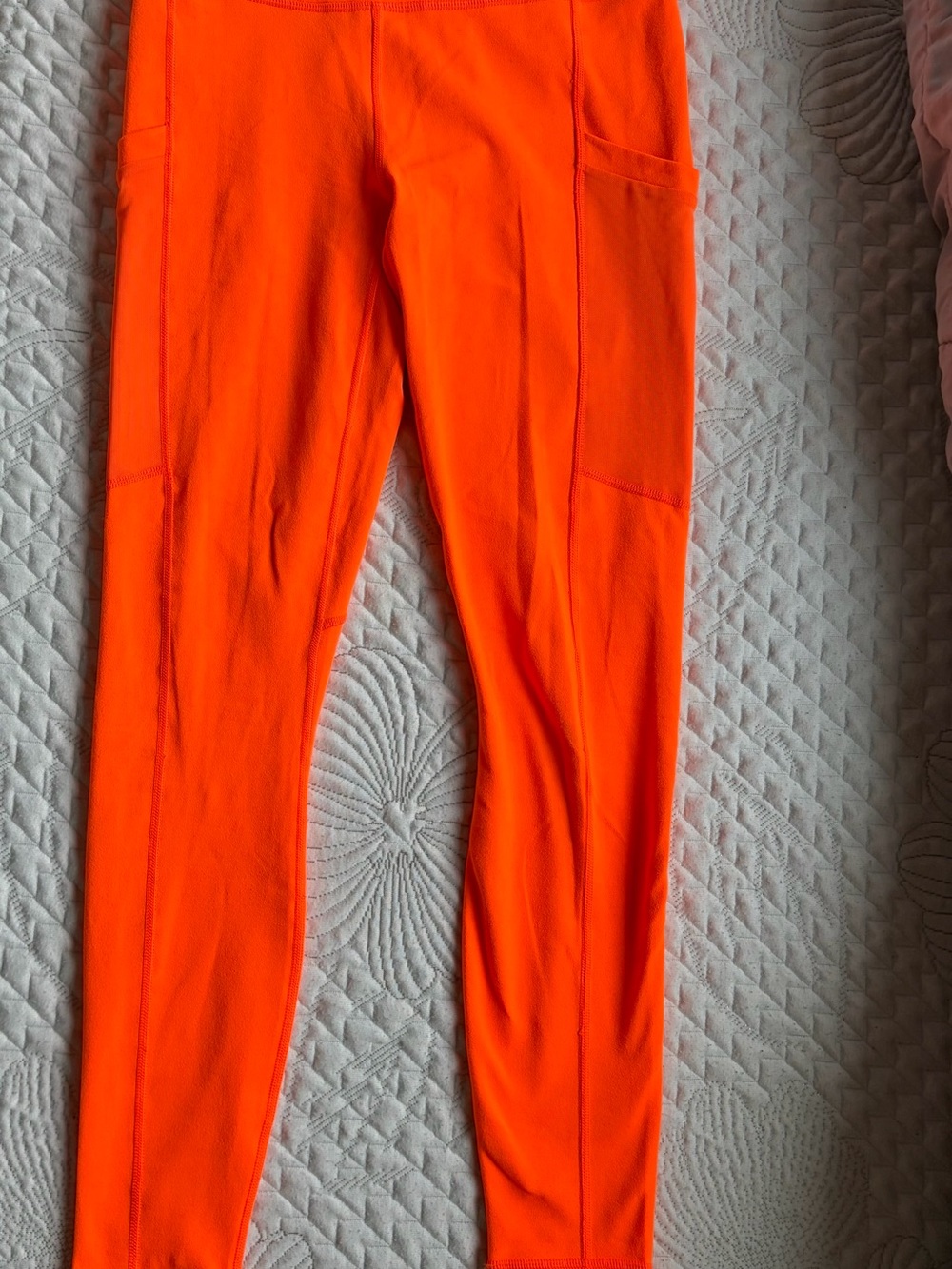 Bright Neon Orange Active Leggings